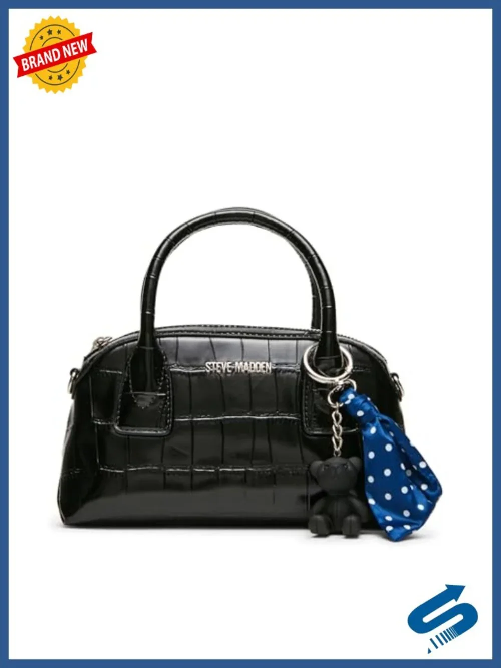 Small Dome Crossbody Bag With Detachable Scarf